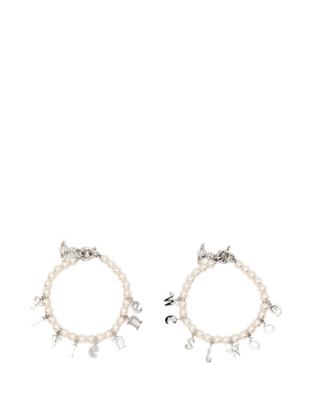 Pearl Charm Bracelet (Set Of Two)