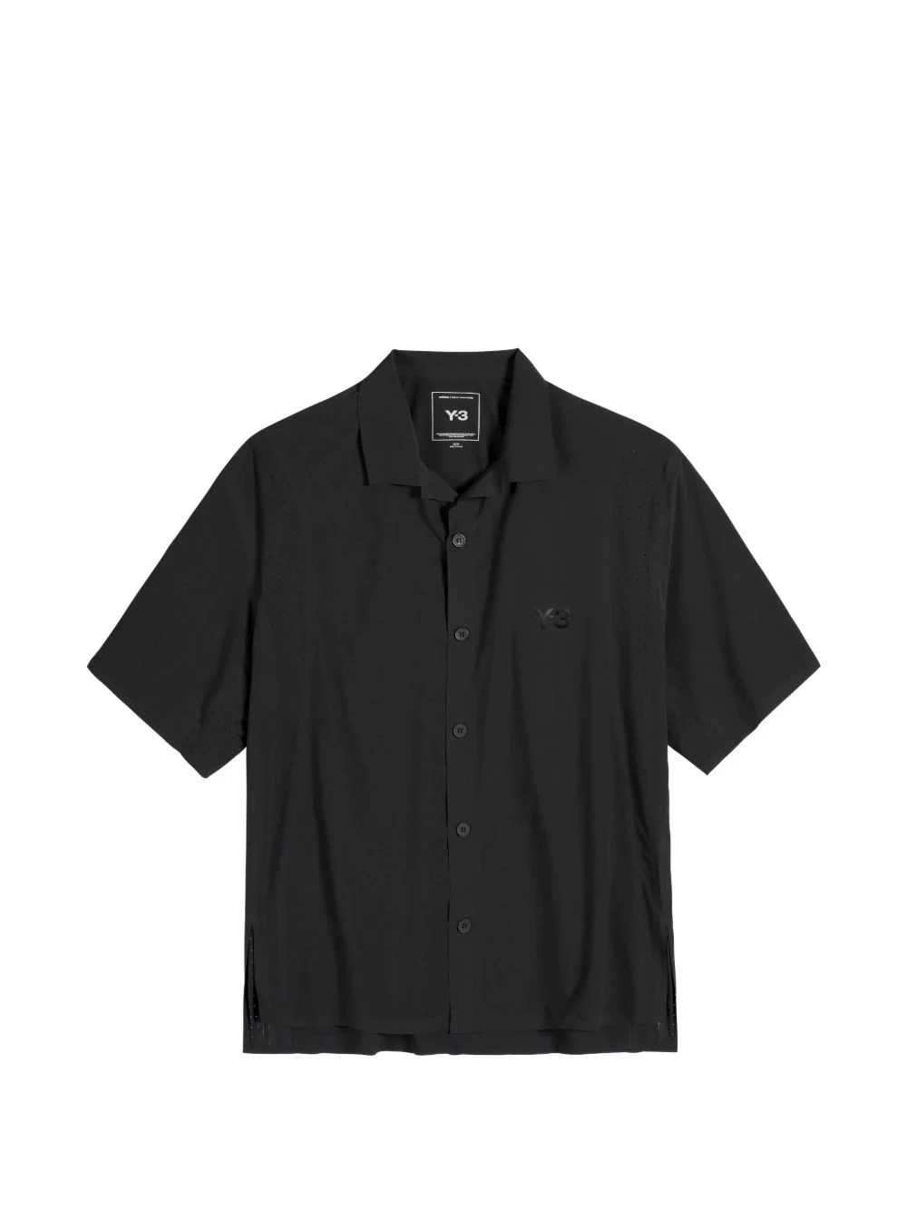 Perforated-Detail Short-Sleeve Shirt