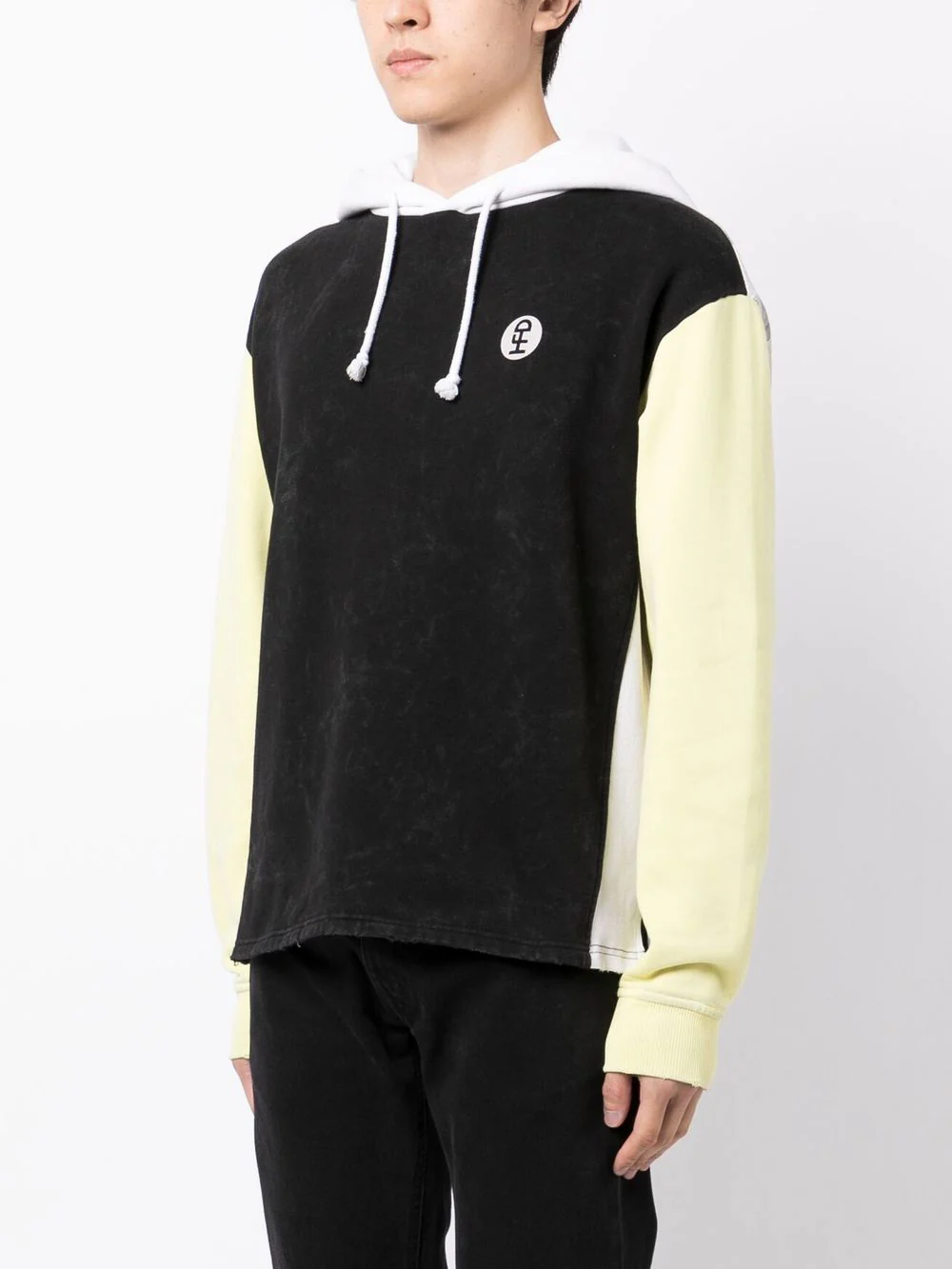 Photograph-Print Colour-Block Hoodie - Image 3