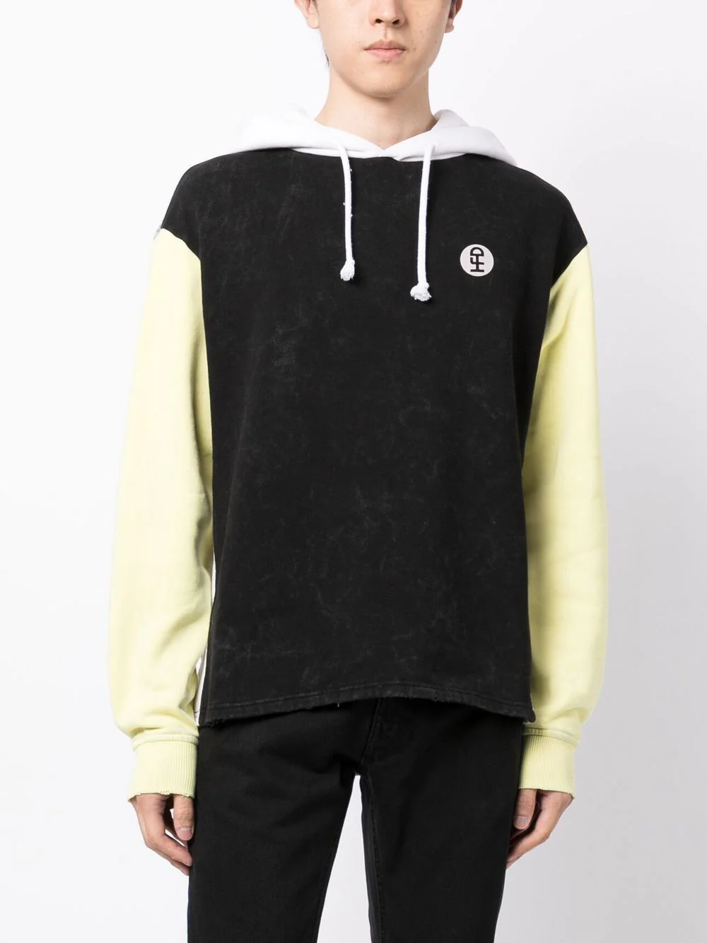 Photograph-Print Colour-Block Hoodie - Image 5