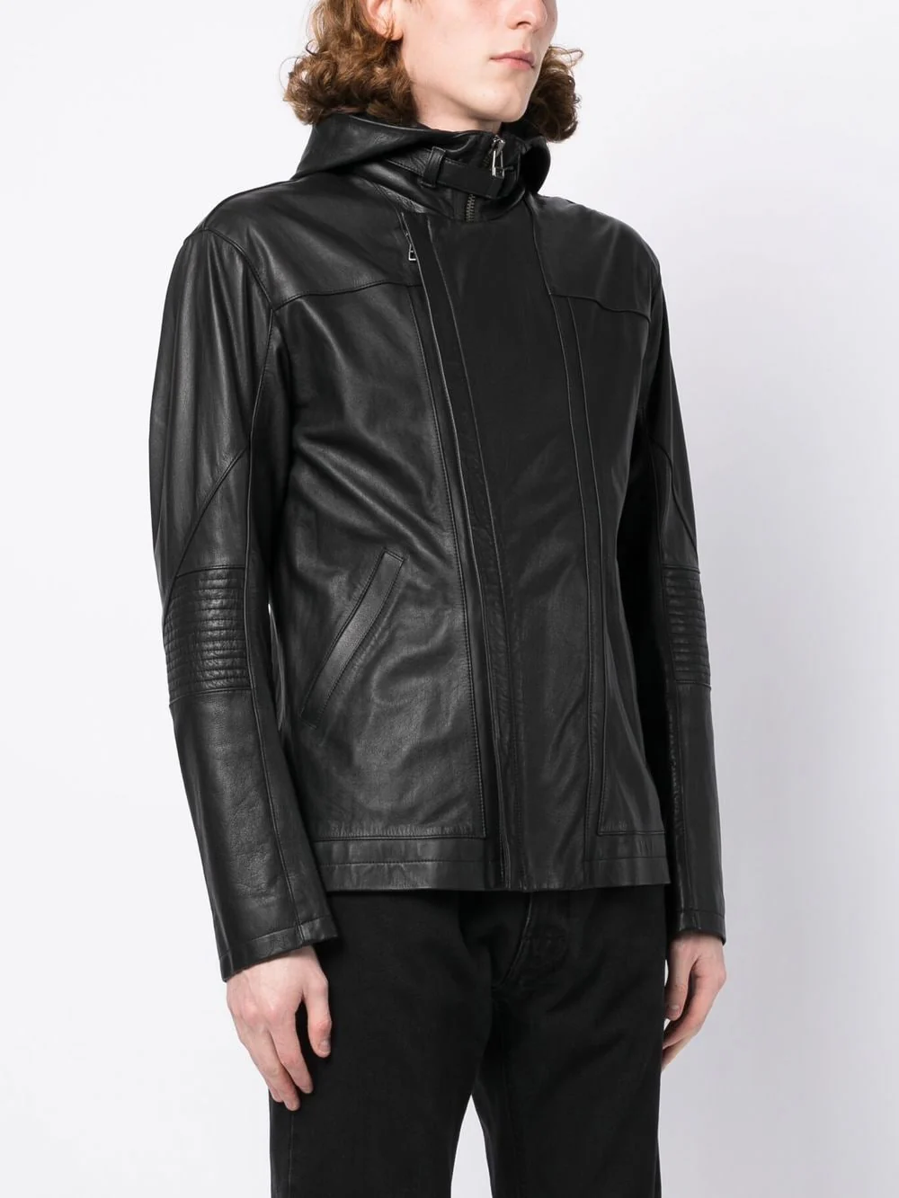 Photograph-Print Leather Jacket - Image 3