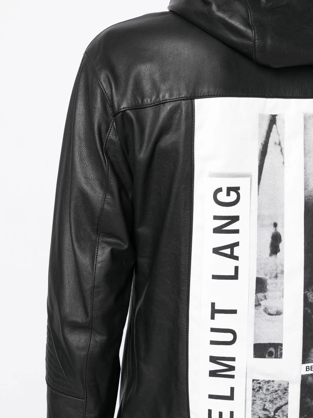 Photograph-Print Leather Jacket - Image 4
