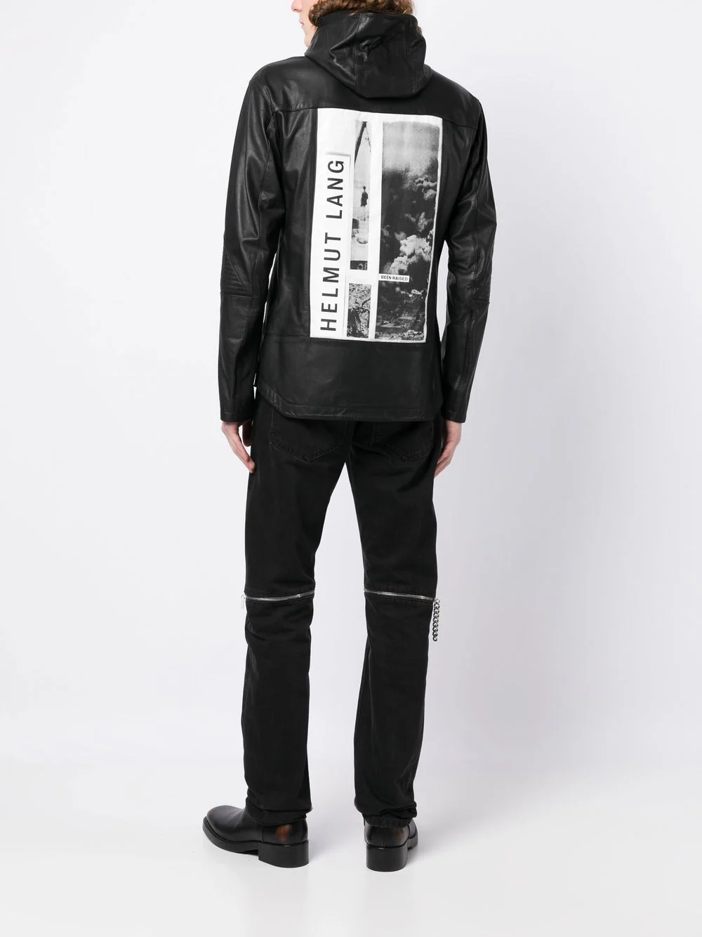 Photograph-Print Leather Jacket - Image 5