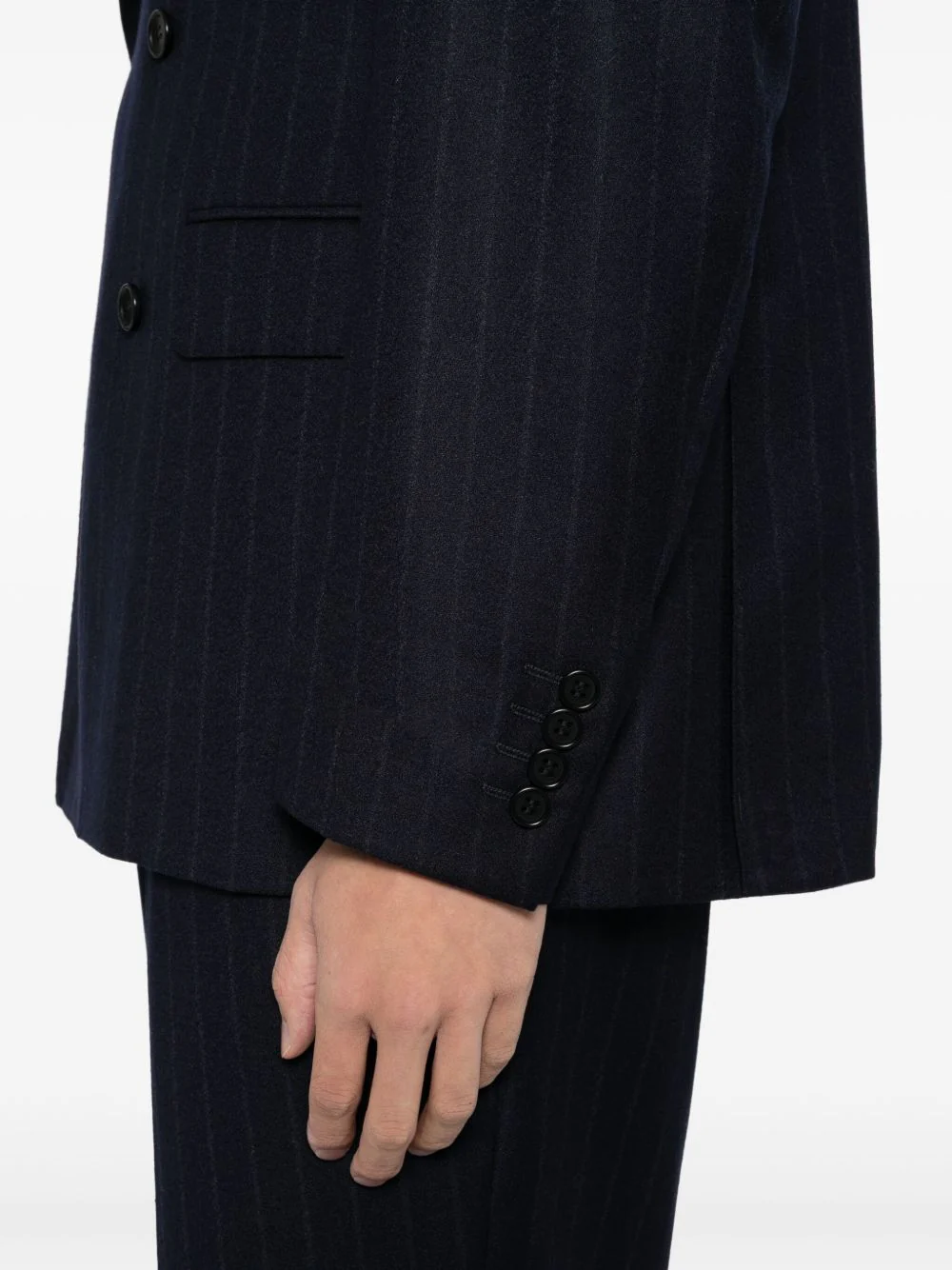 Pinstripe Double-Breasted Suit - Image 5