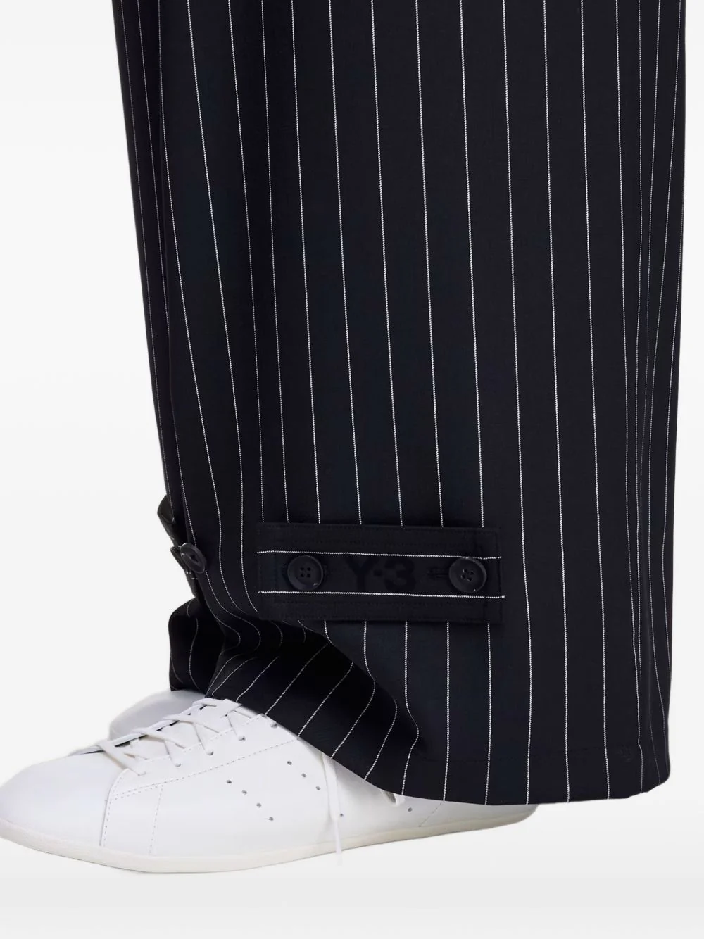 Pinstripe Drawstring Trousers - Image 2