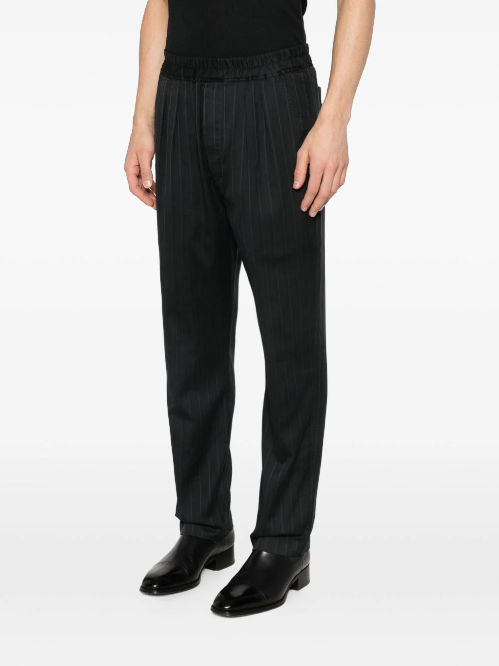 Pinstripe Elasticated Trousers - Image 3