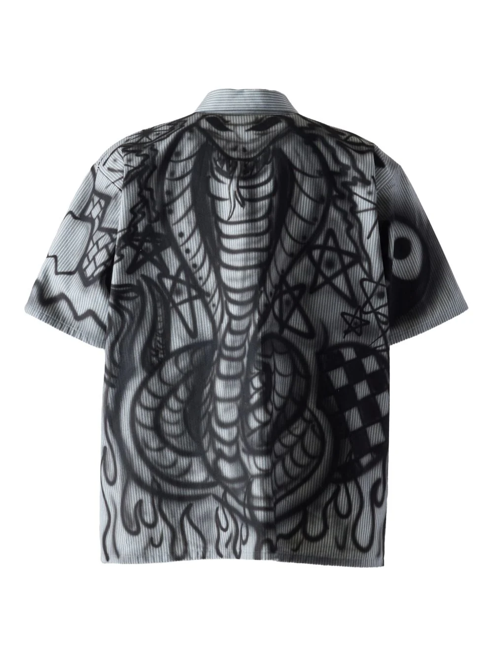 Pinstripe Graphic Polo Shirt - Image 2