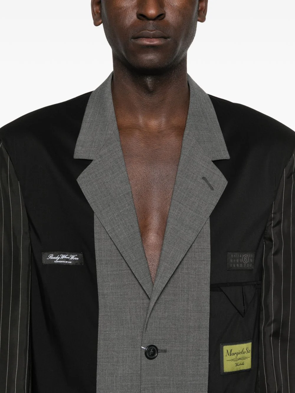 Pinstripe Panelled Blazer - Image 3