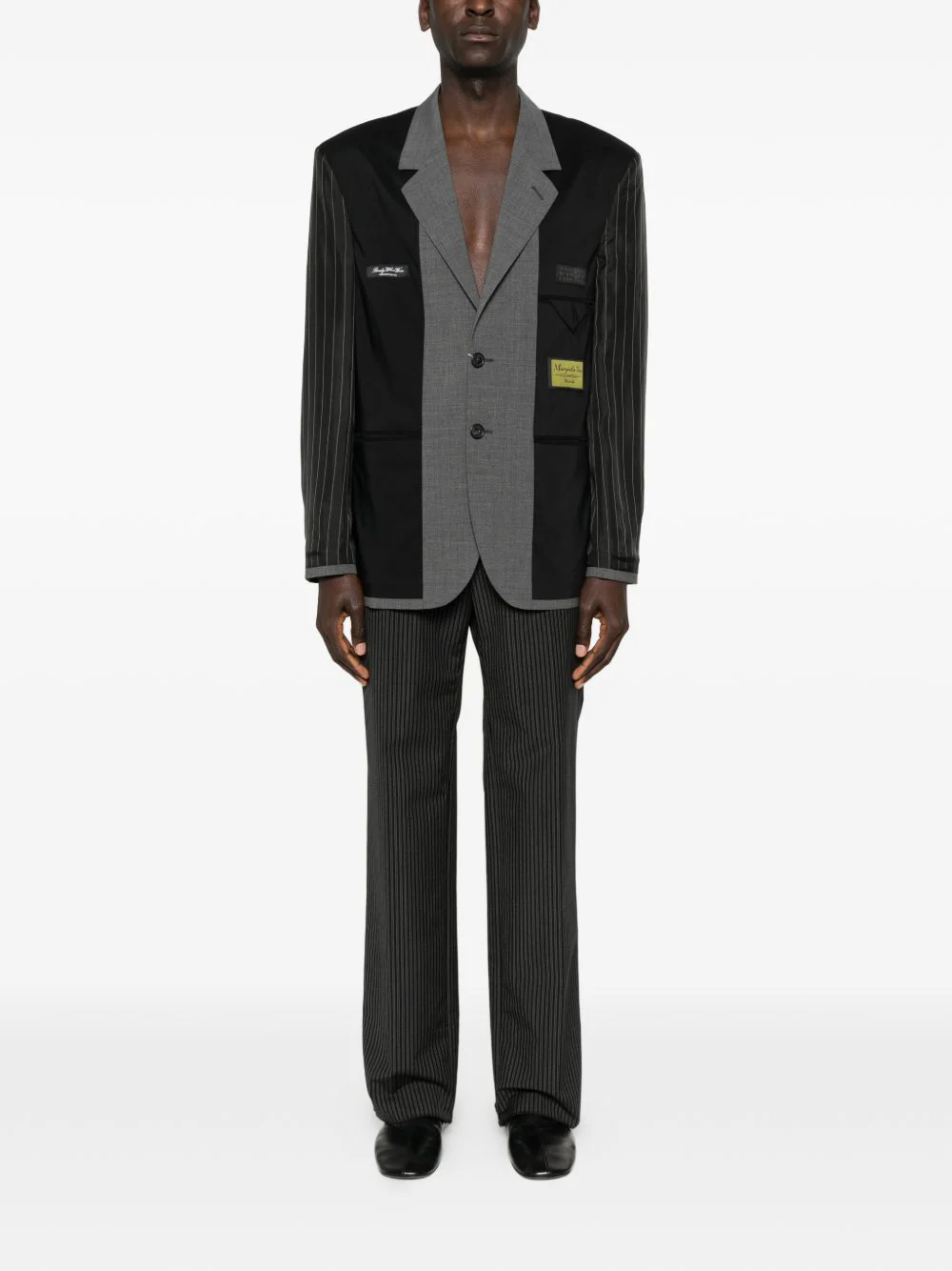 Pinstripe Panelled Blazer - Image 4