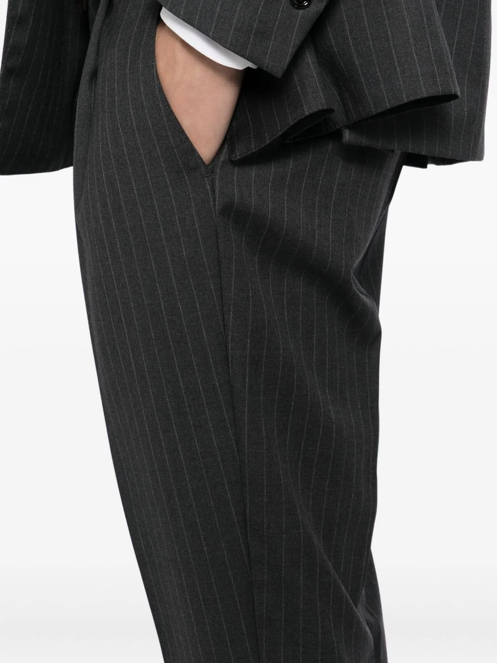 Pinstripe-Pattern Double-Breasted Suit - Image 3