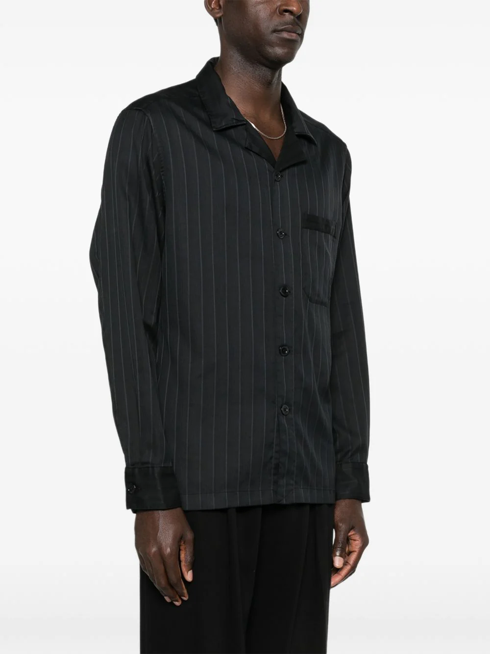 Pinstripe-Pattern Pocket Shirt - Image 5