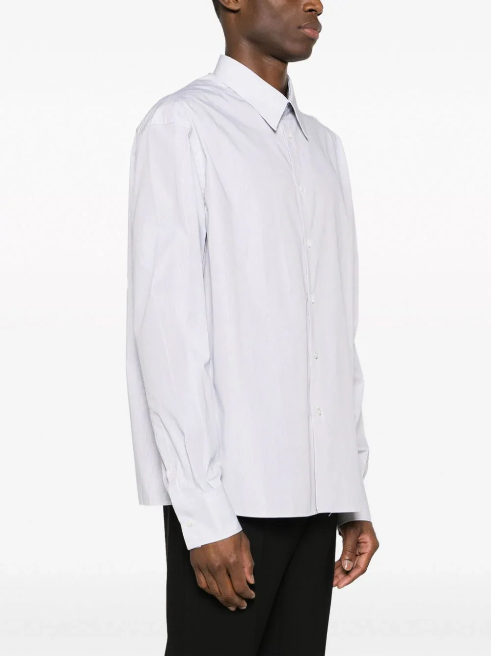 Pinstripe-Print Cotton Shirt - Image 3