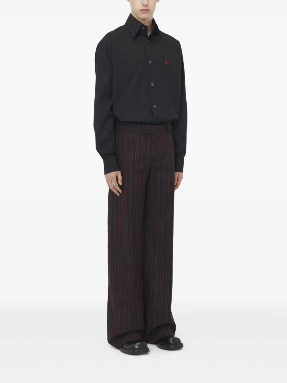 Pinstripe Tailored Trousers - Image 3