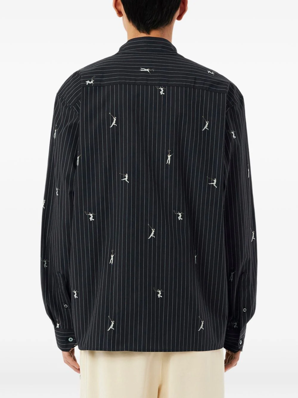 Pinstripe Tennis-Print Shirt - Image 2