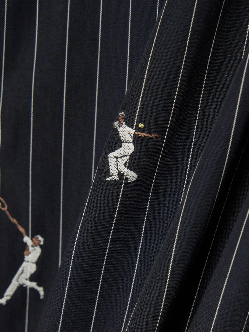 Pinstripe Tennis-Print Shirt - Image 4