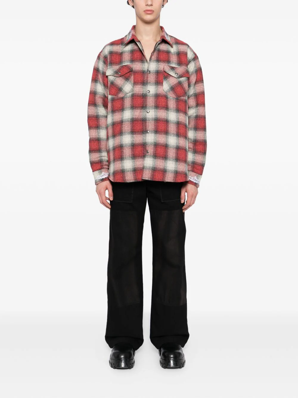 Plaid Shirt Jacket - Image 4