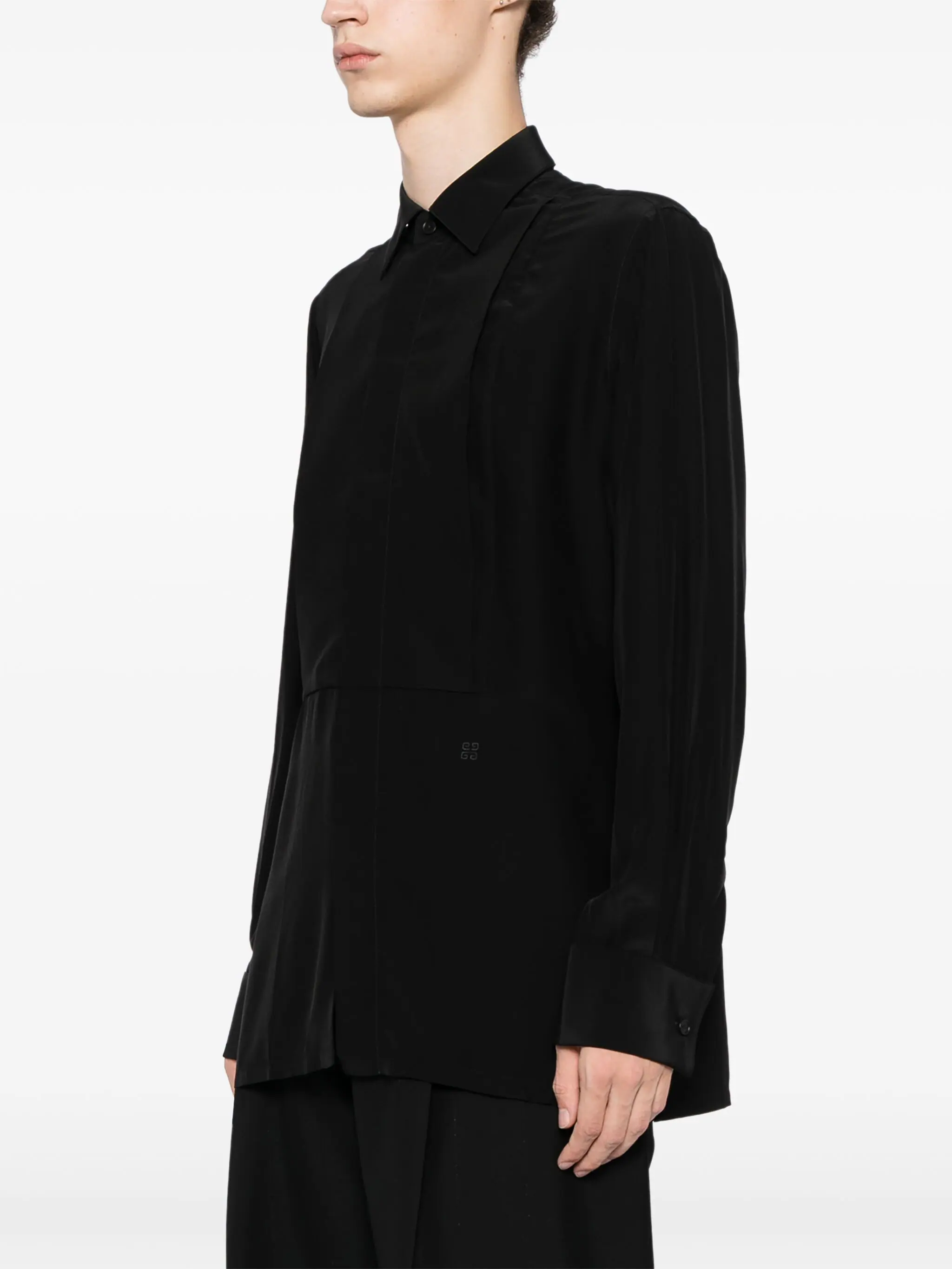 Plastron Silk Shirt - Image 3