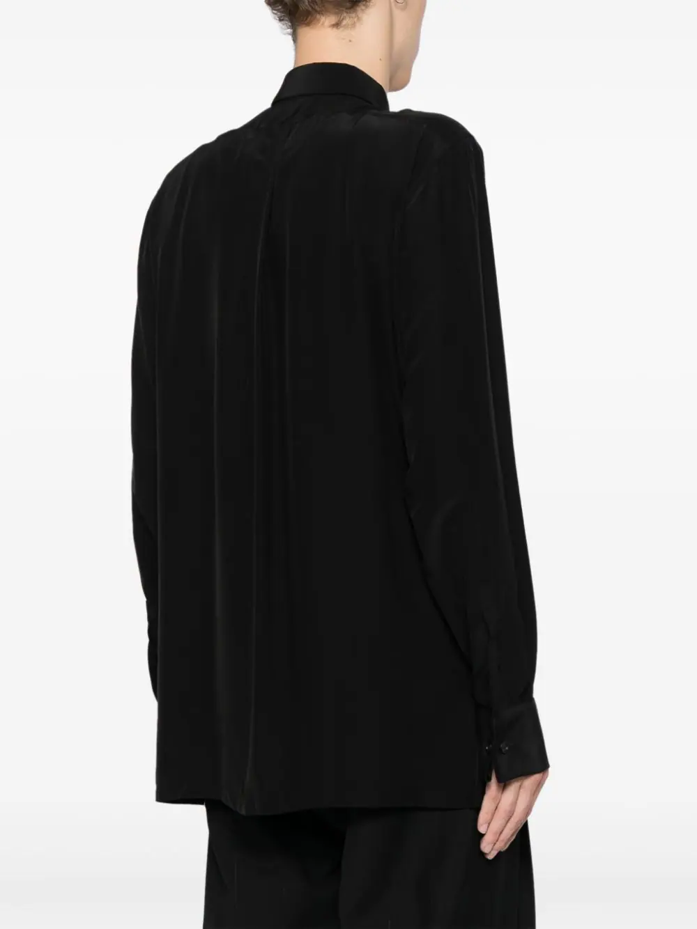 Plastron Silk Shirt - Image 4