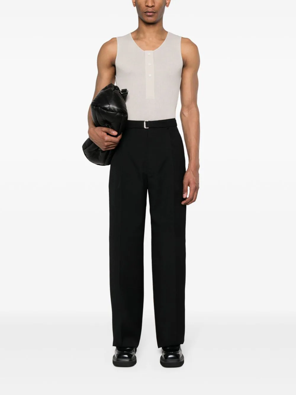 Pleat-Detail Wool Trousers - Image 2