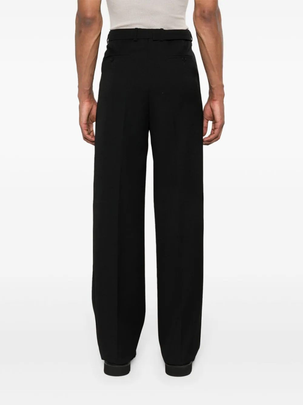 Pleat-Detail Wool Trousers - Image 3