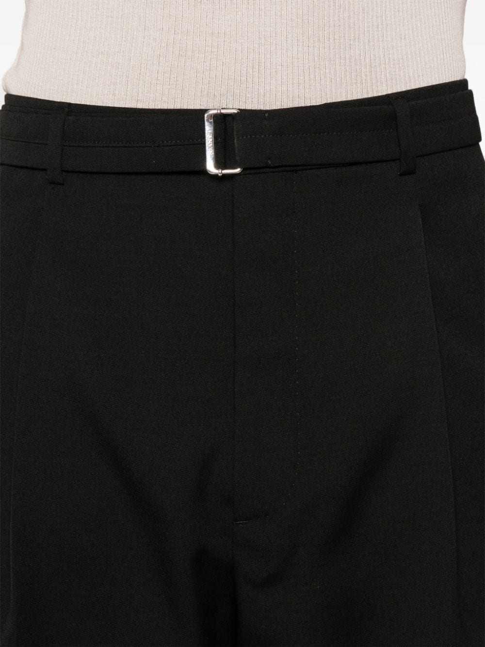 Pleat-Detail Wool Trousers - Image 4