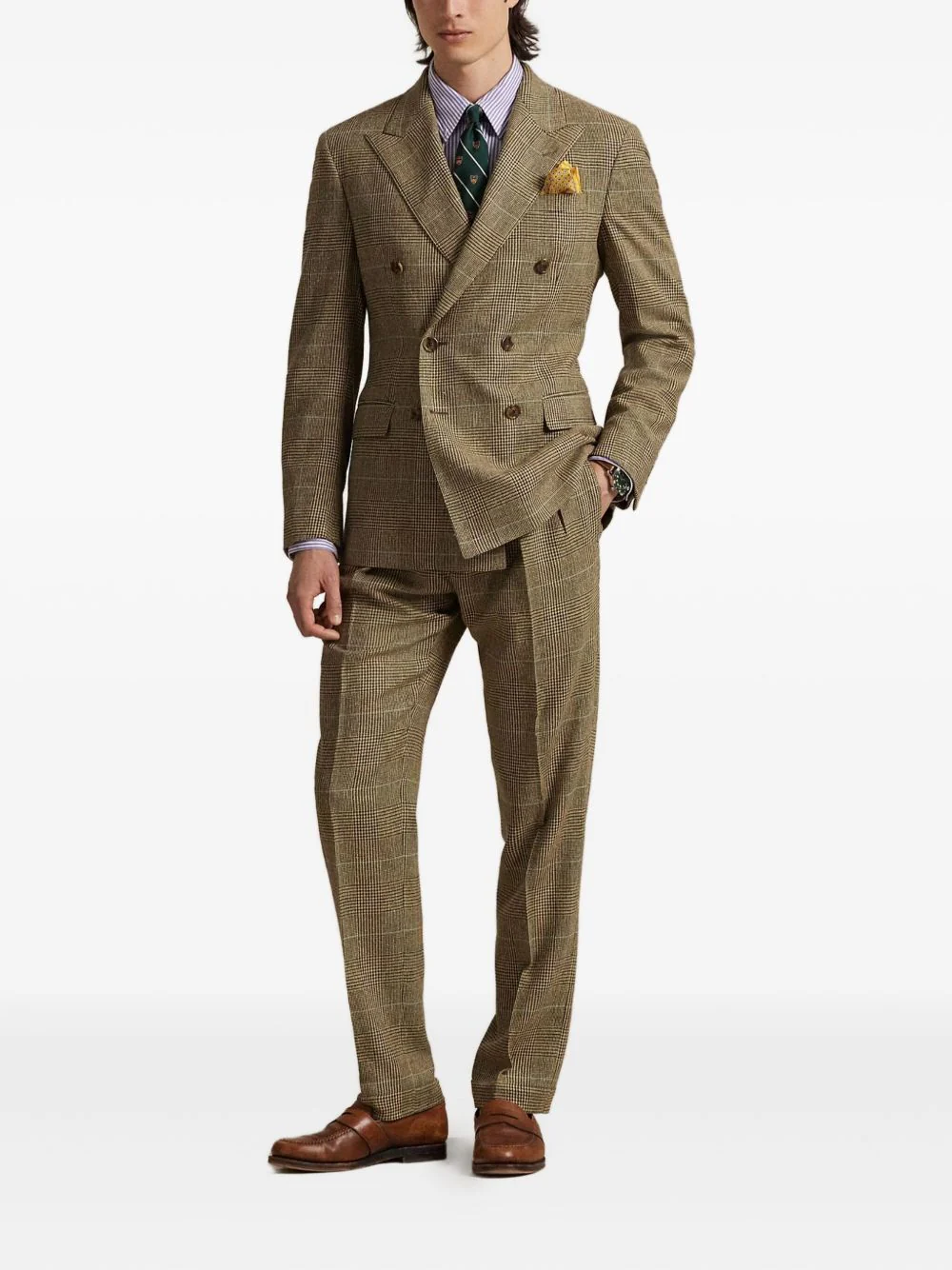 Pleated Check Trousers - Image 4