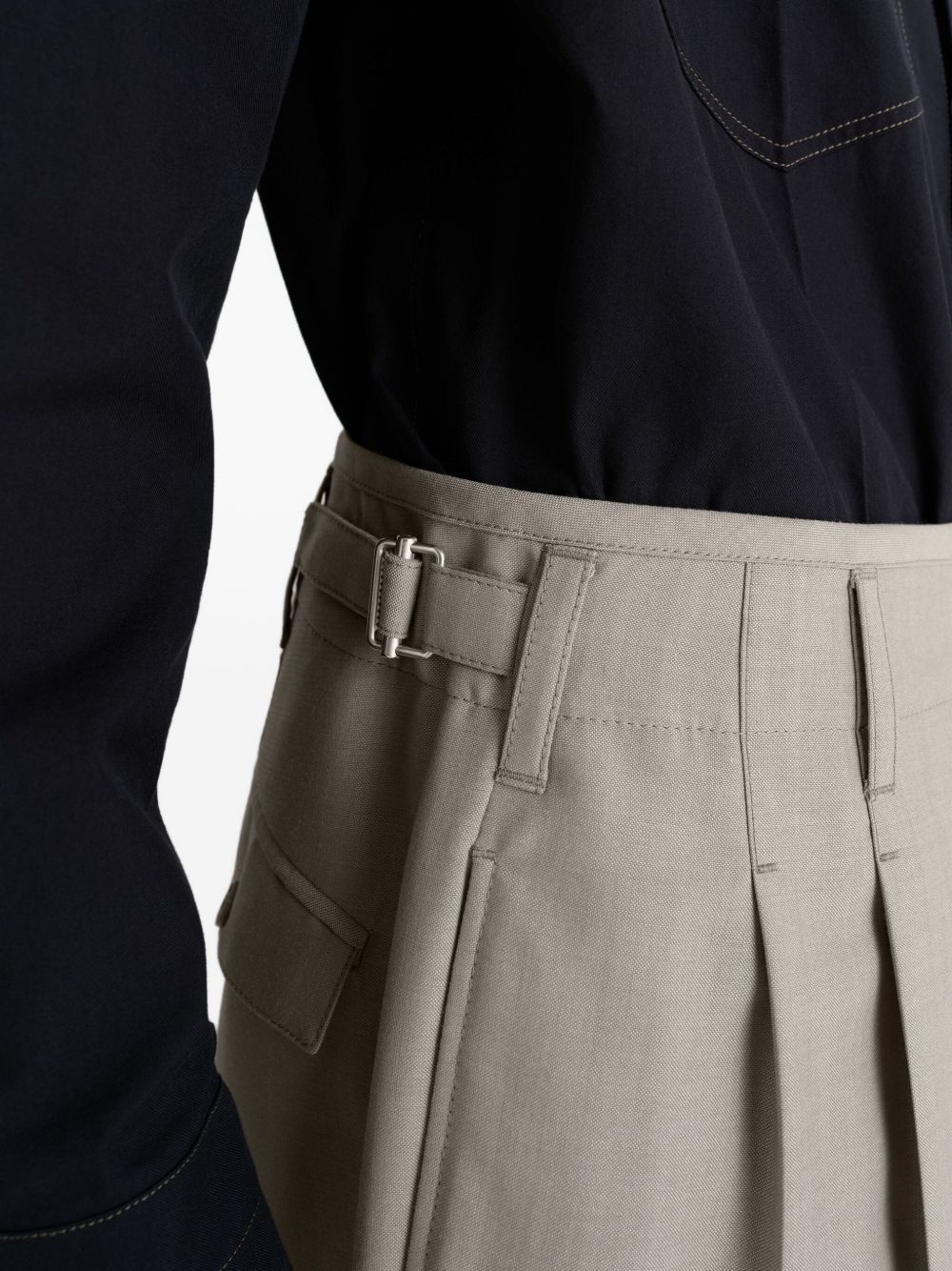 Pleated-Front Side-Adjustable Trousers - Image 3