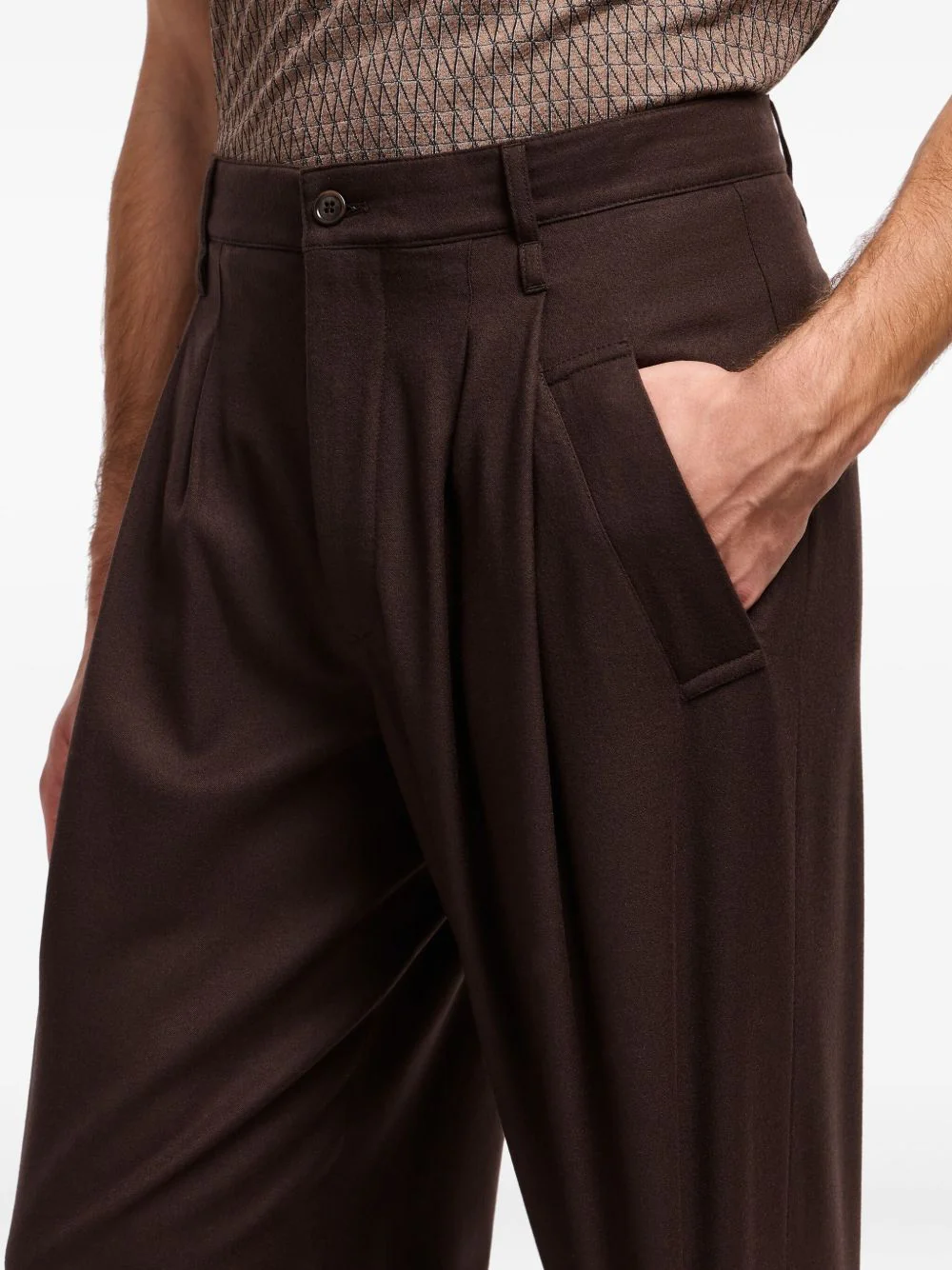 Pleated-Front Wool Trousers - Image 4