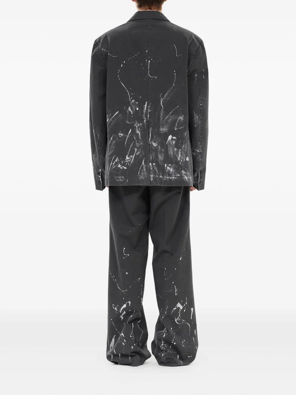 Pleated Paint-Splatter Trousers - Image 2