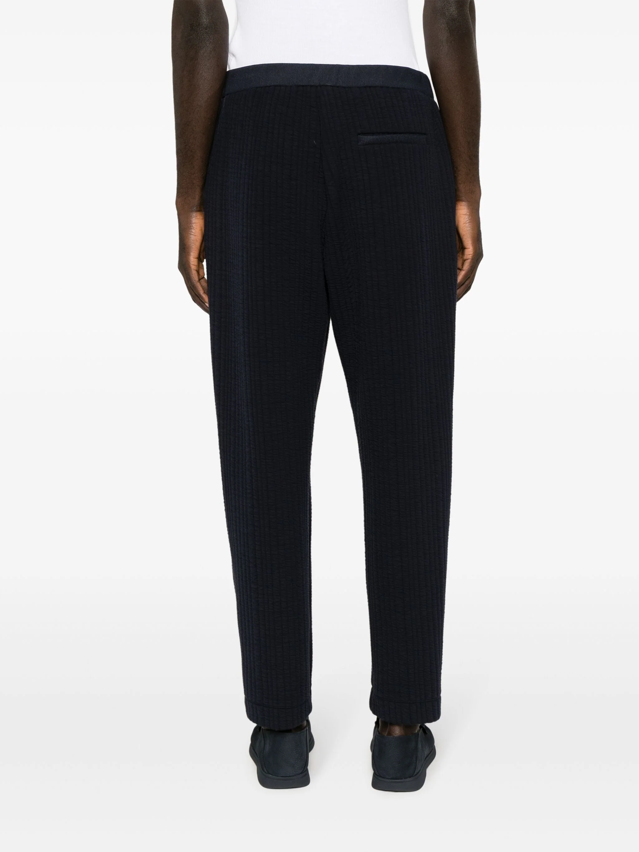 Pleated Quilted Tapered Trousers - Image 4
