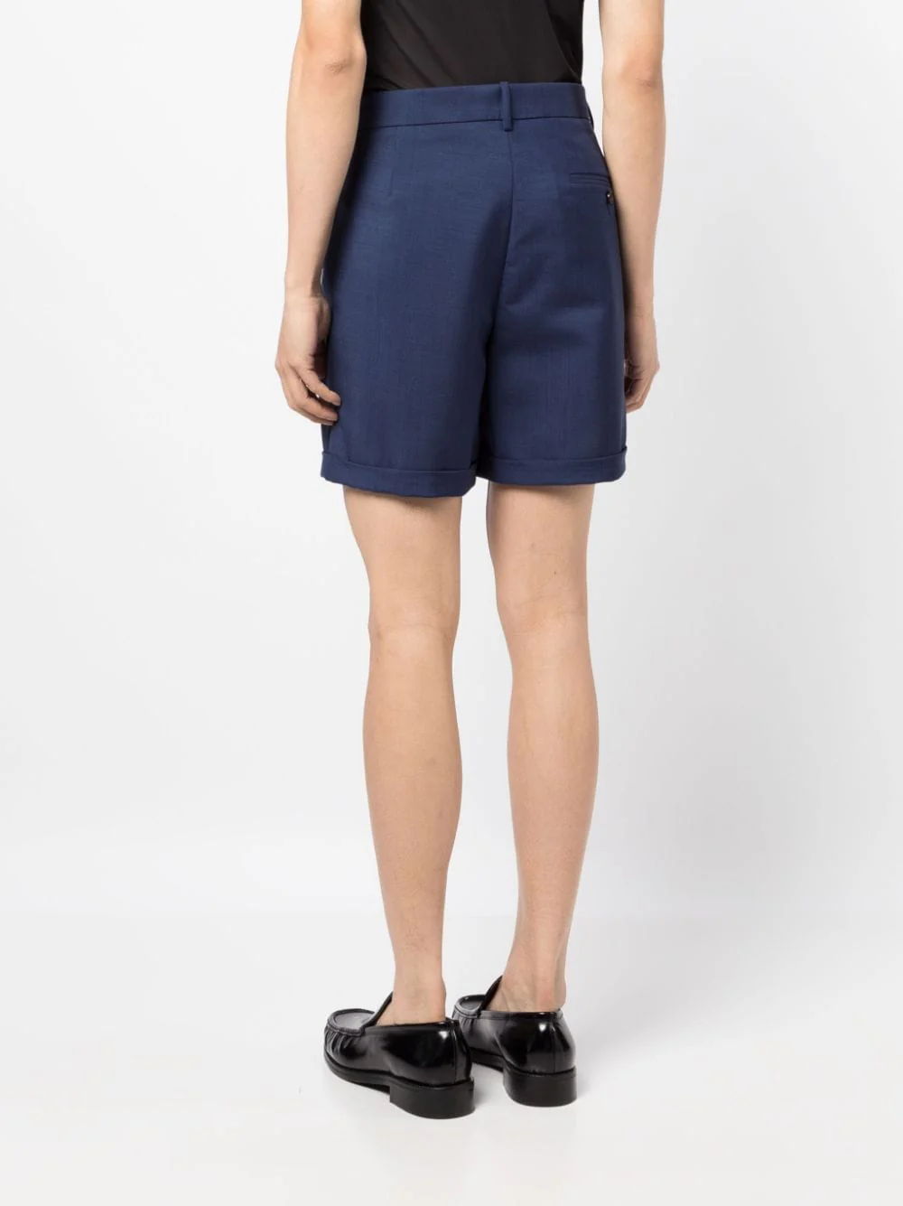 Pleated Twill Tailored Shorts - Image 5
