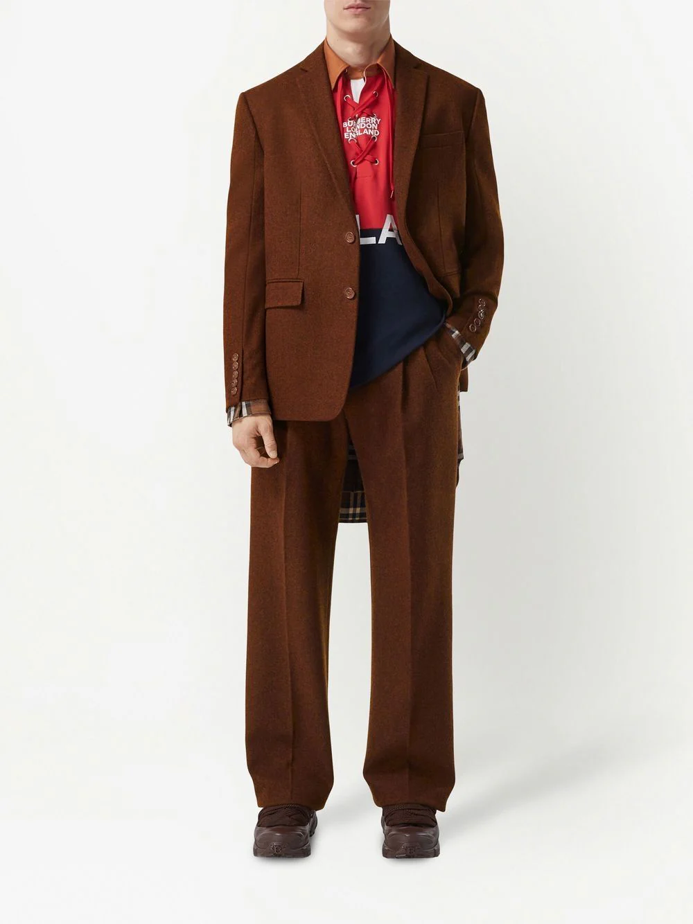 Pleated Wide-Leg Trousers - Image 4