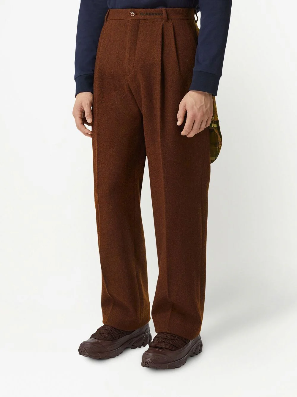 Pleated Wide-Leg Trousers - Image 5
