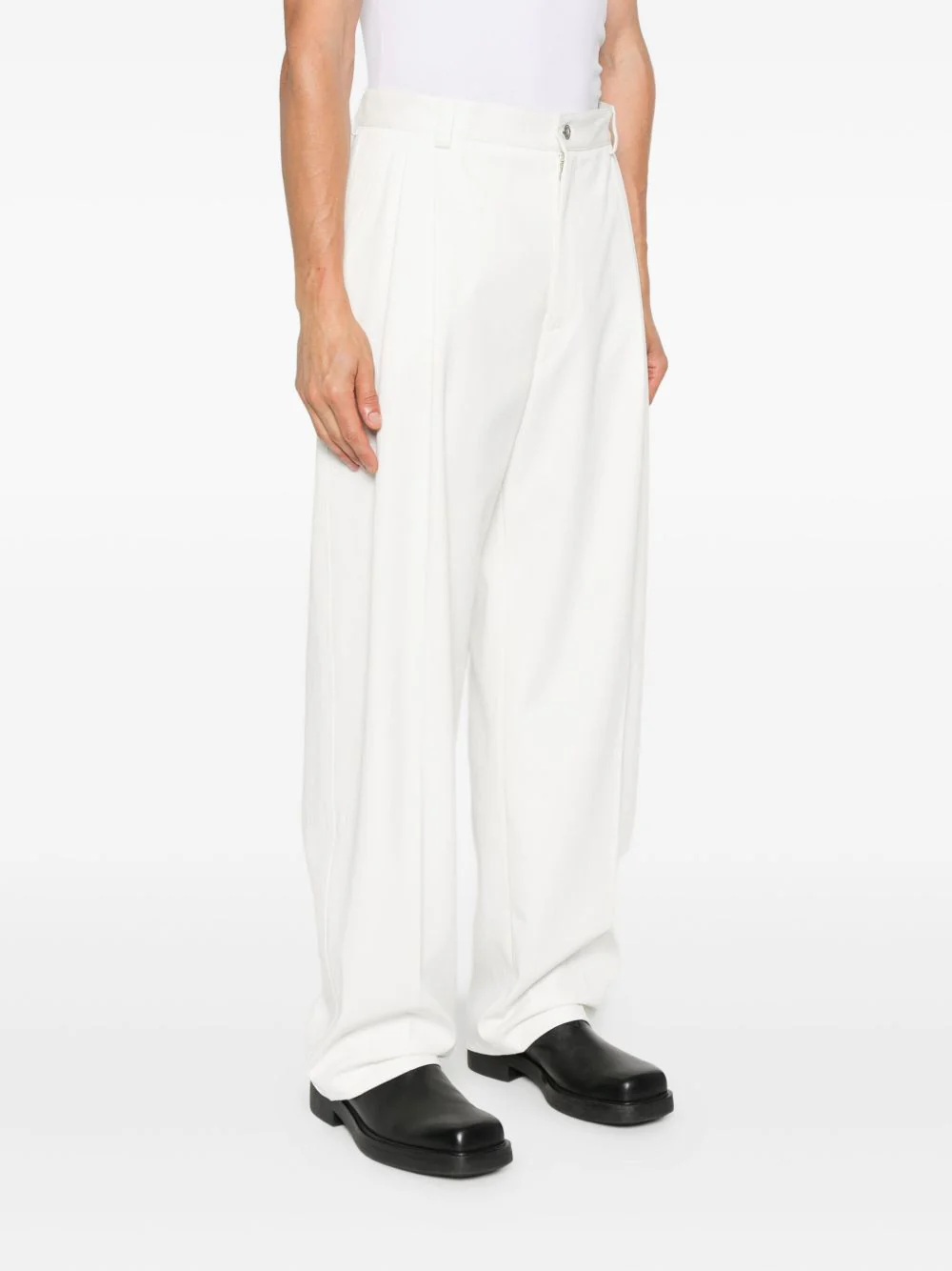 Pleated Wide-Leg Trousers - Image 3
