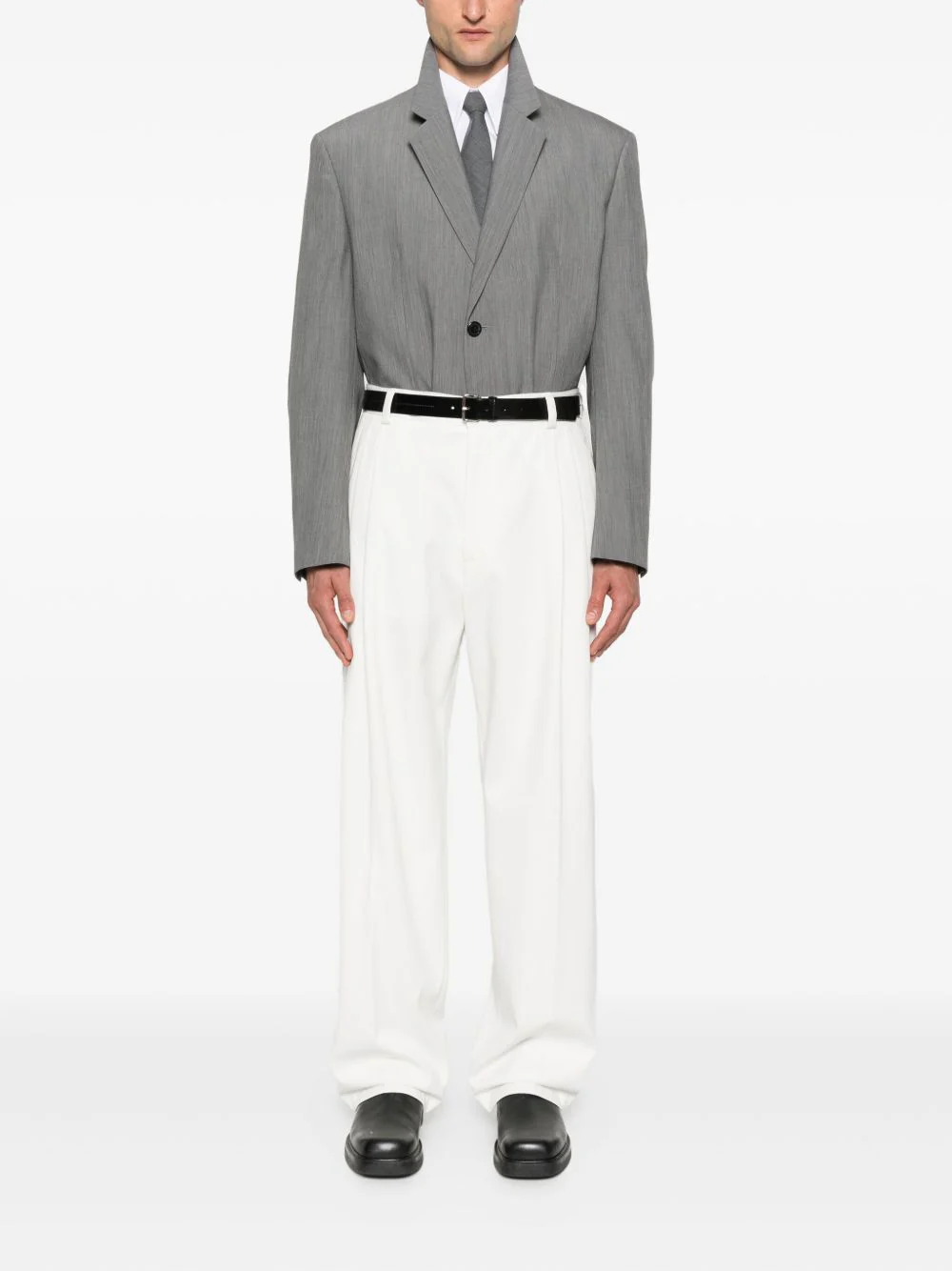 Pleated Wide-Leg Trousers - Image 4