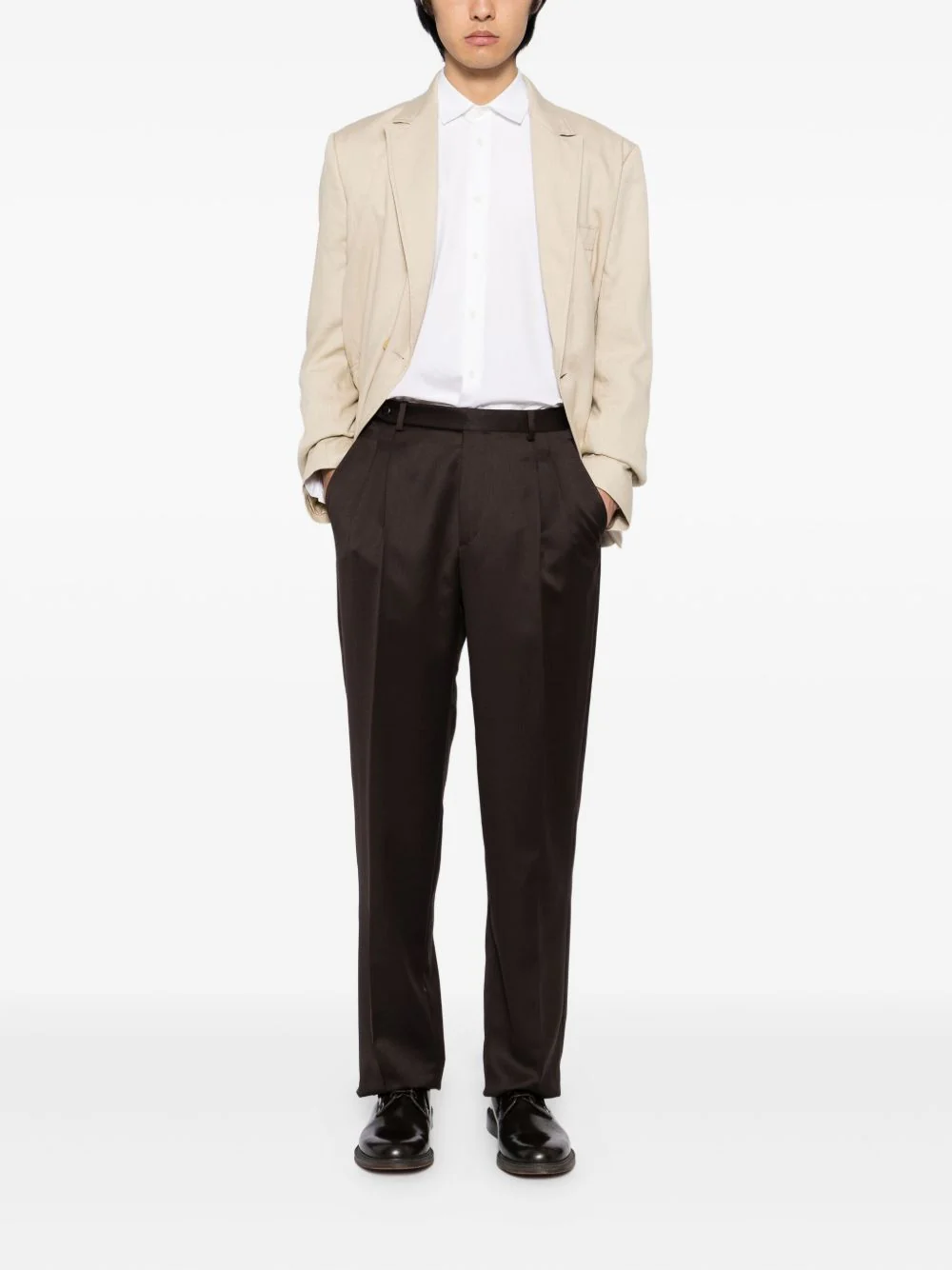 Pleated Wool Trousers - Image 3