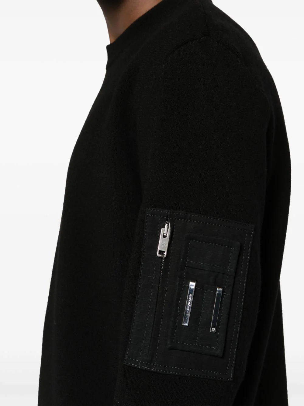 Pocket-Appliqué Wool Jumper - Image 4