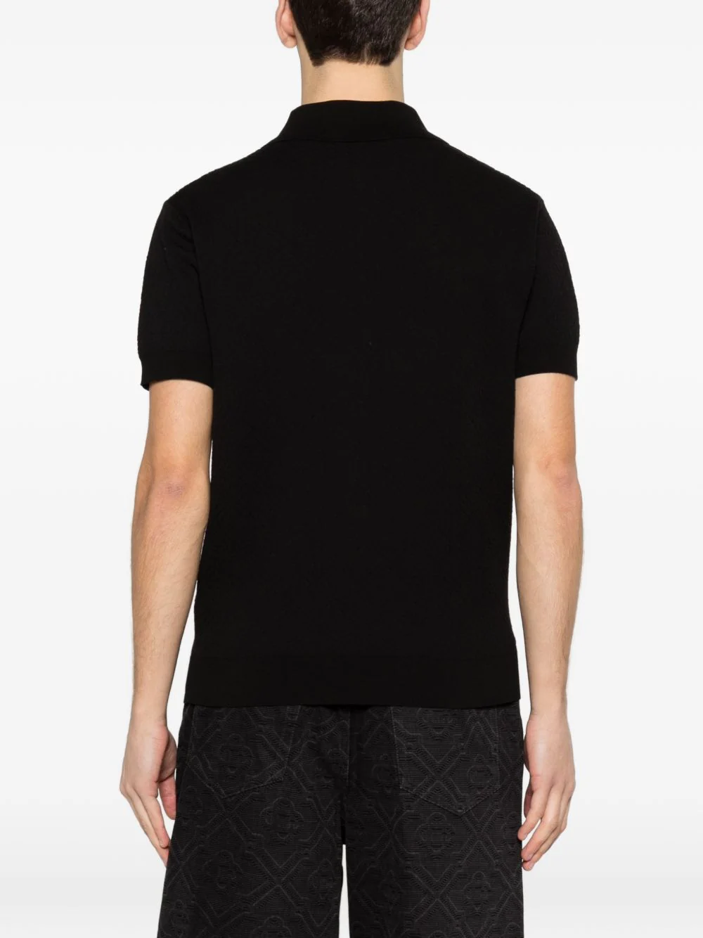 Pointelle Monogram Polo Shirt - Image 4