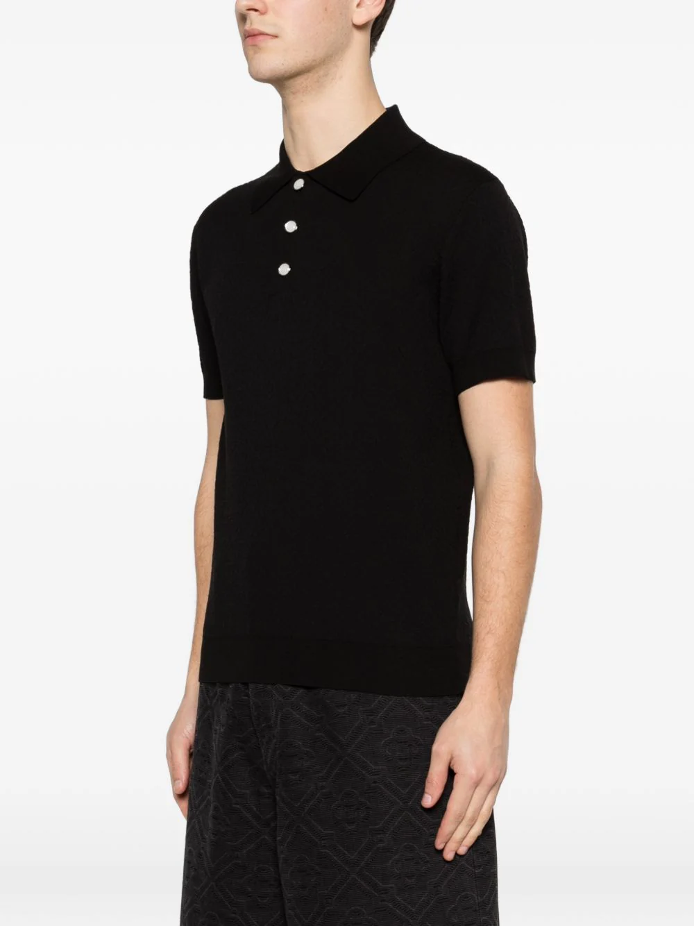 Pointelle Monogram Polo Shirt - Image 5