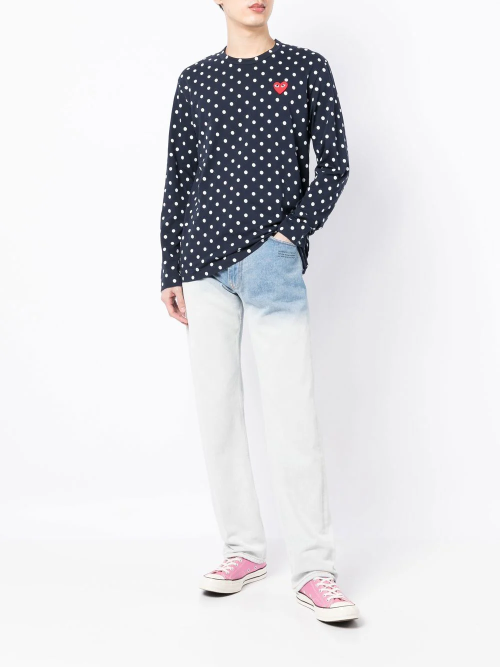 Polka-Dot Long-Sleeve T-Shirt - Image 2