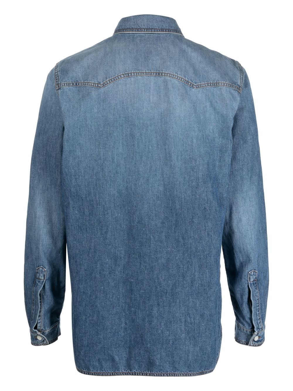 Press-Stud Fastening Denim Shirt - Image 2