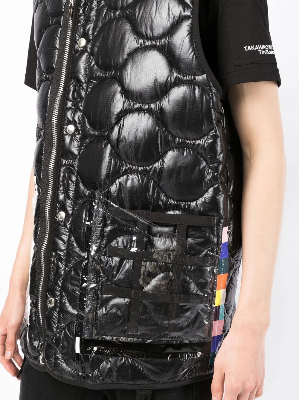 Quilted Transparent Pocket Gilet - Image 4