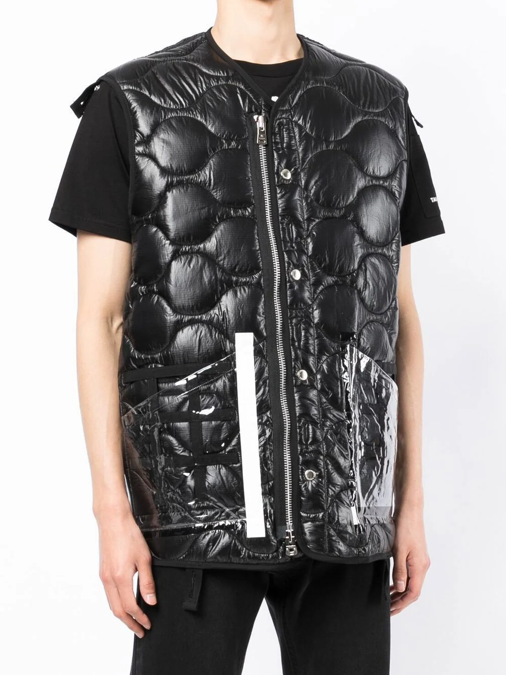 Quilted Transparent Pocket Gilet - Image 5