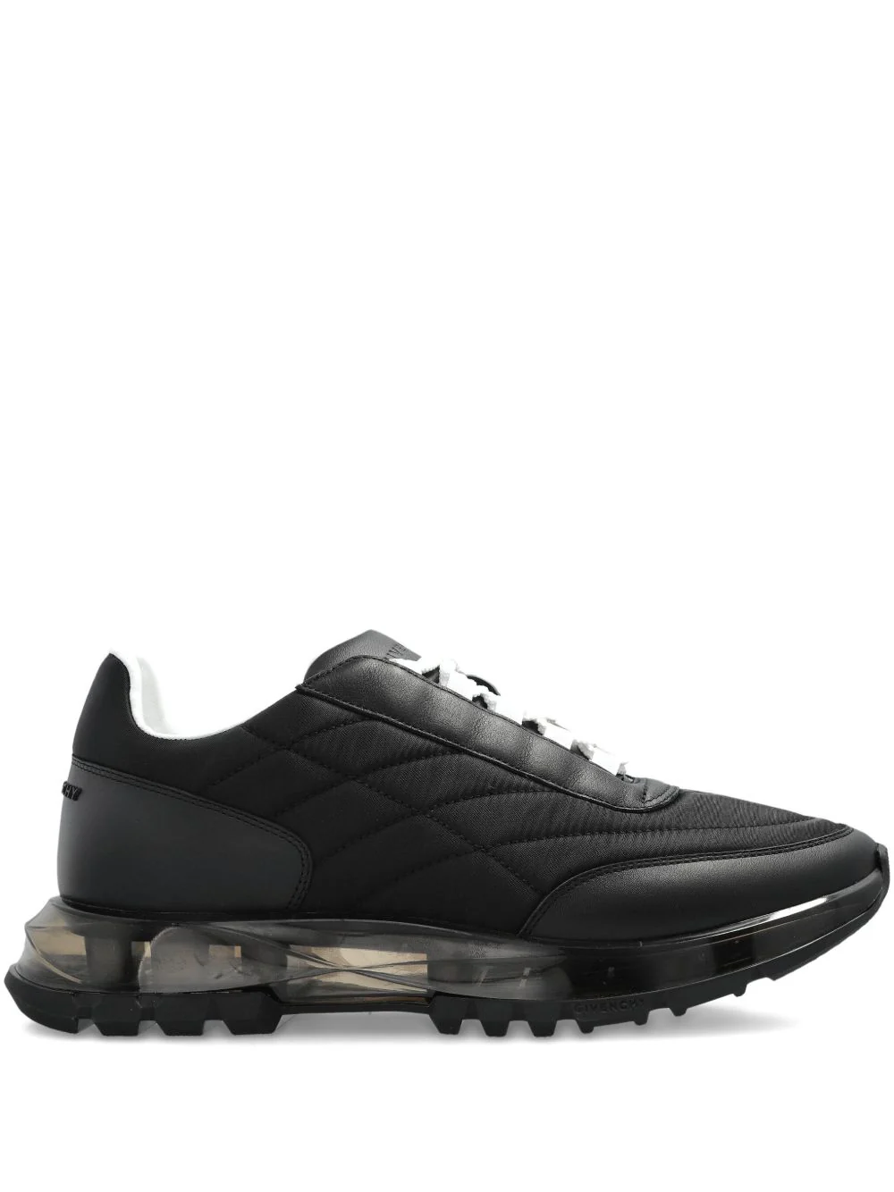 Quilted Transparent-Sole Sneakers