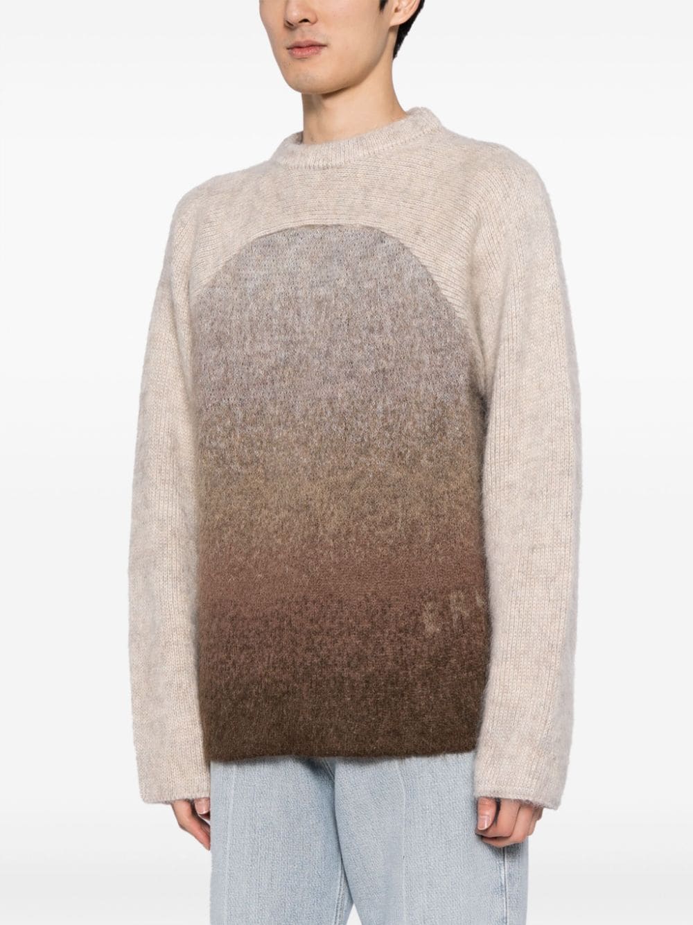 Rainbow Gradient-Effect Crew-Neck Jumper - Image 3