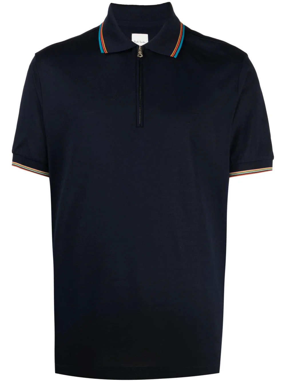 Rainbow Stripe-Detail Cotton Polo Shirt