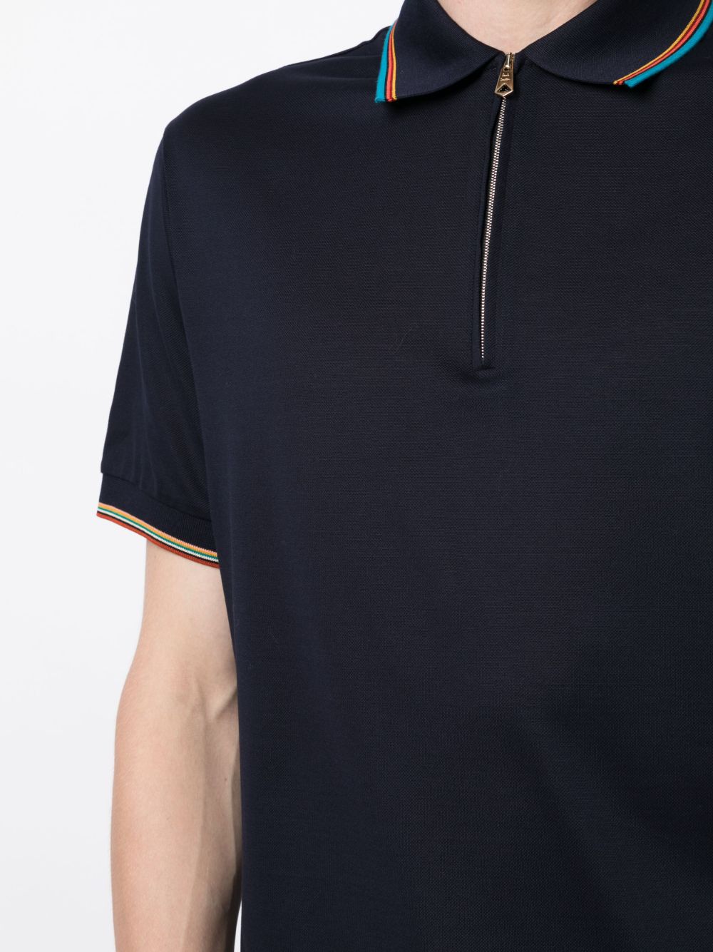 Rainbow Stripe-Detail Cotton Polo Shirt - Image 4