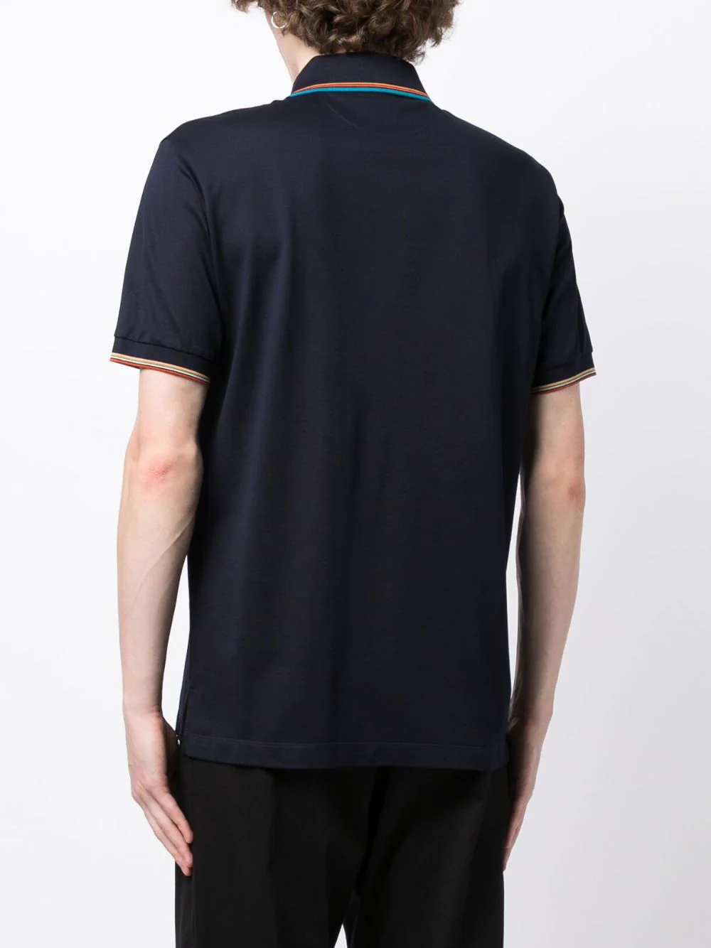 Rainbow Stripe-Detail Cotton Polo Shirt - Image 5