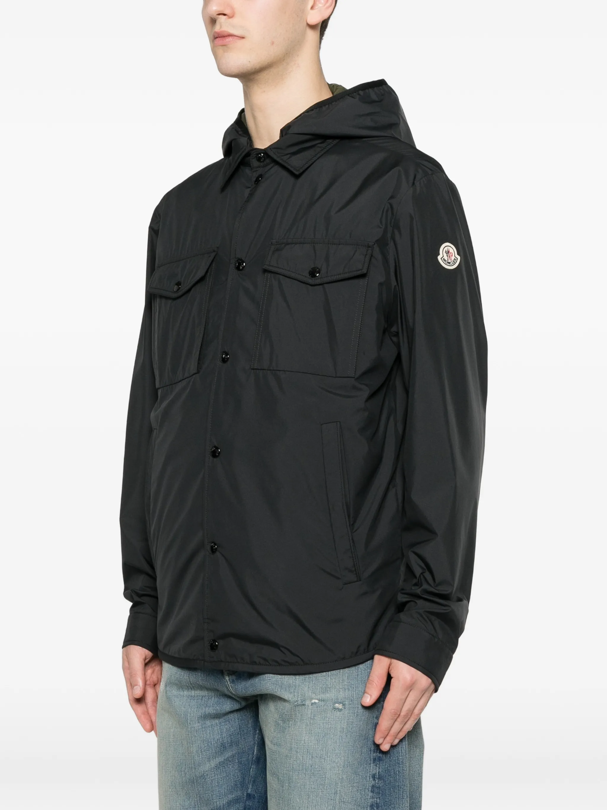 Removable-Lining Hooded Jacket Reversible - Image 3