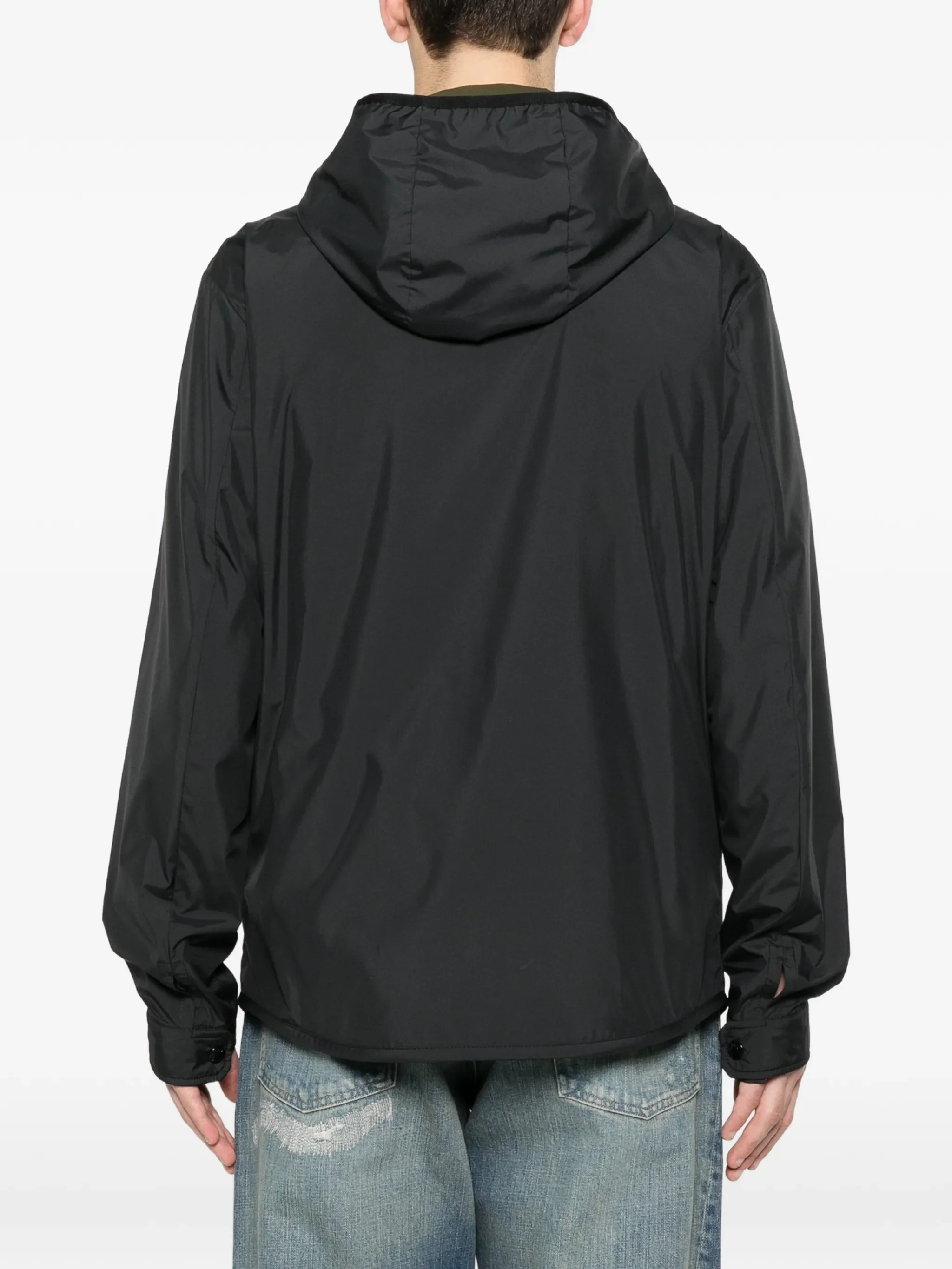 Removable-Lining Hooded Jacket Reversible - Image 4